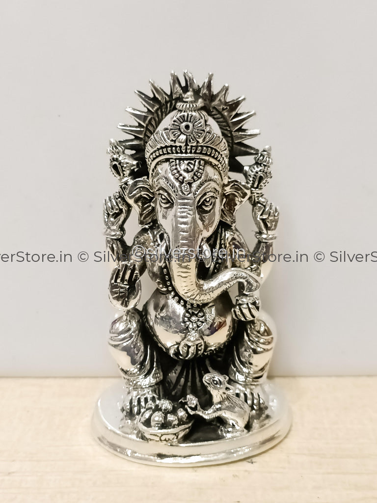Ganesh Ji Tanishq Silver Idols 925 Silver Ganesh Idol