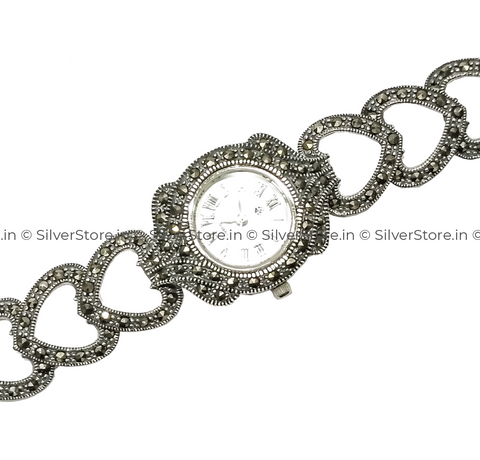 925 Silver Wrist Watch For Women Bracelet Watches