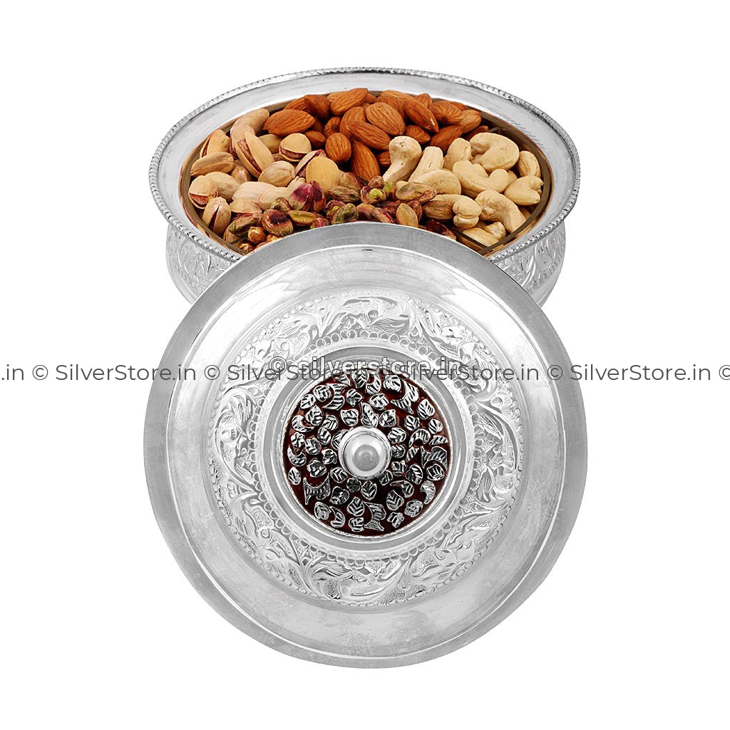 Antique Silver Dry Fruit Box
