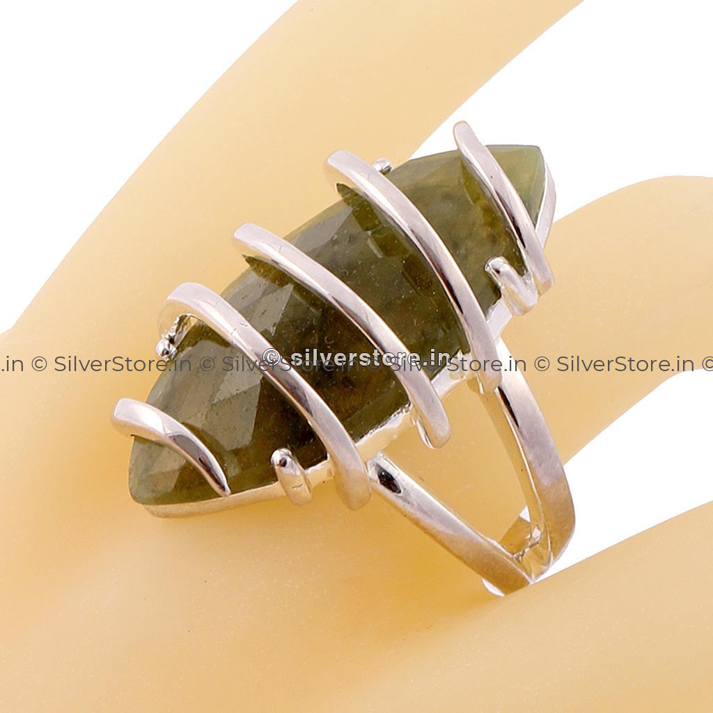 Designer Silver Ring - Semi Precious Stone