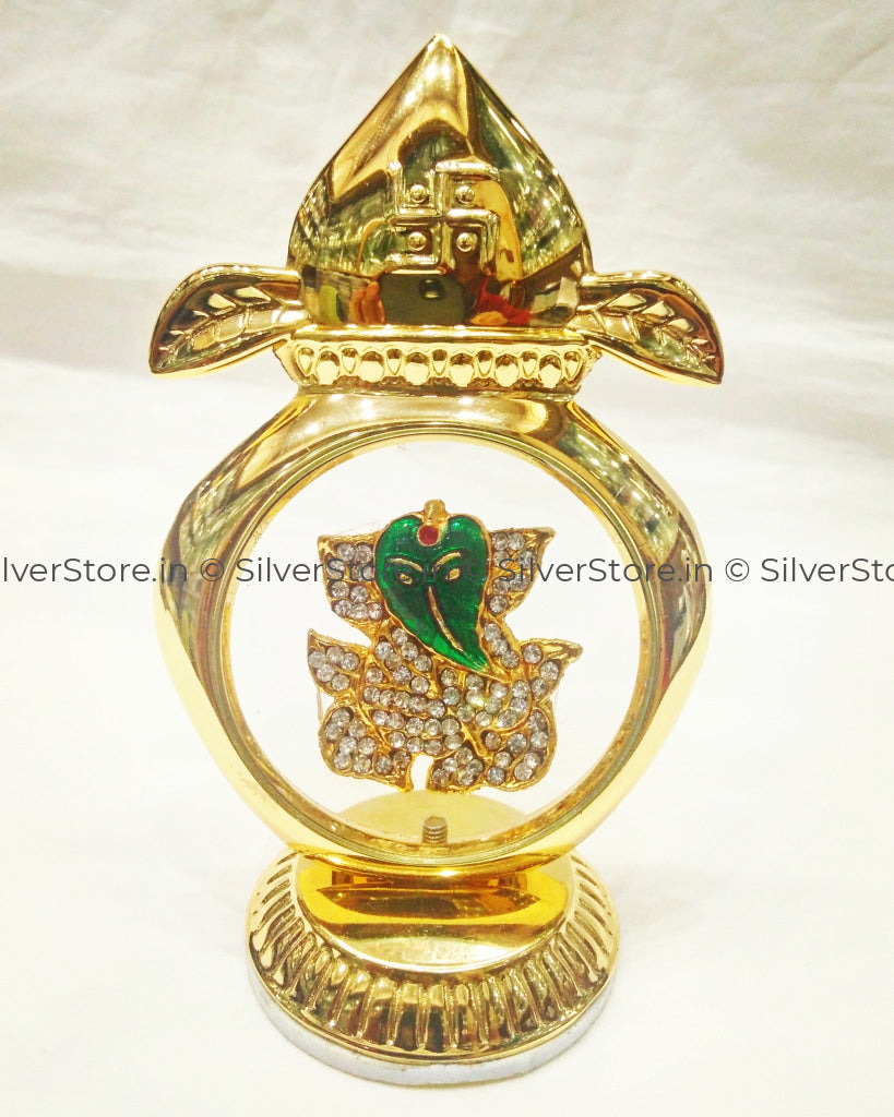 Golden Ganesh Car Stand Gifts