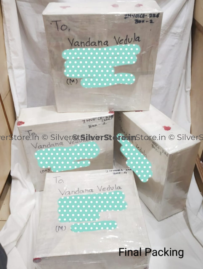 Silver Thali - With 990 Bis Hallmark Silverware