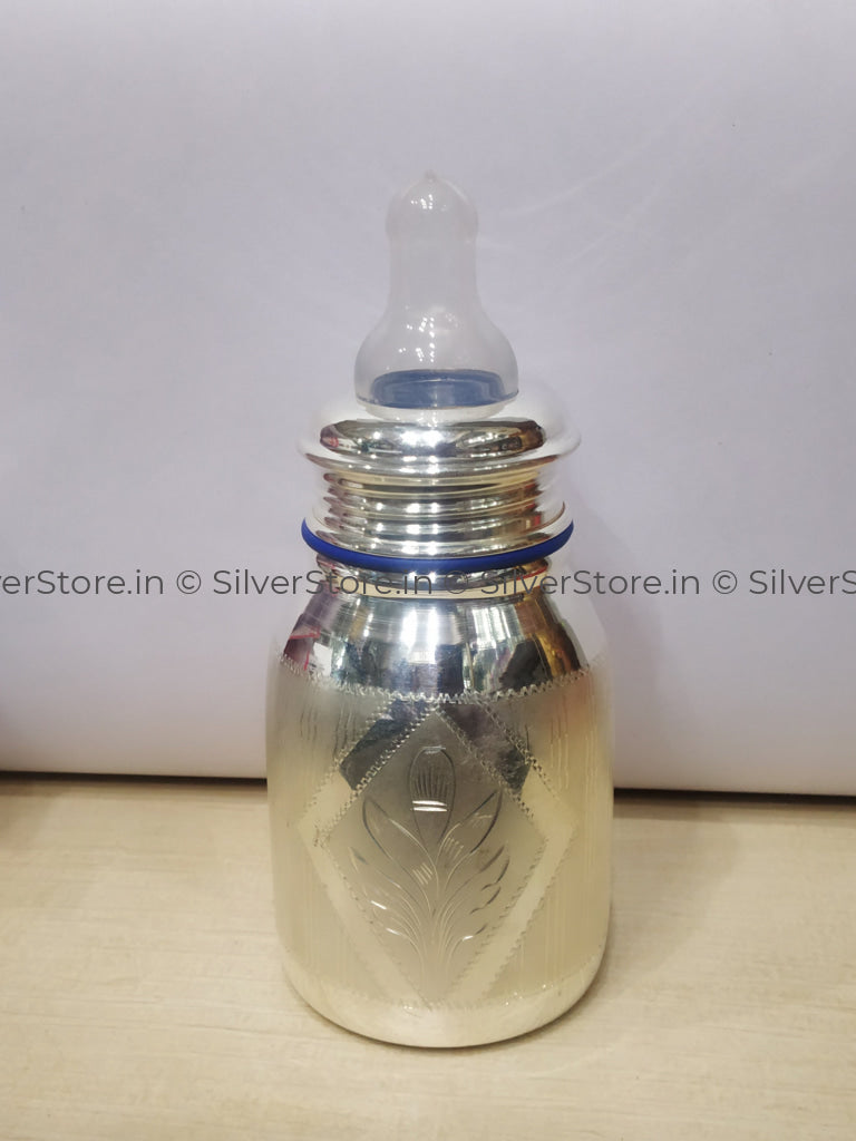 Pure Silver Feeding Bottle For Baby -970 Bis Hallmarked Milk
