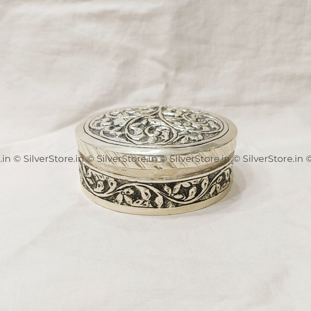 Silver Box - Nakshi Small Size