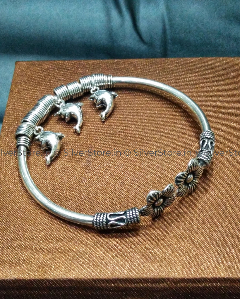 Silver Dolphin Charm Bracelet