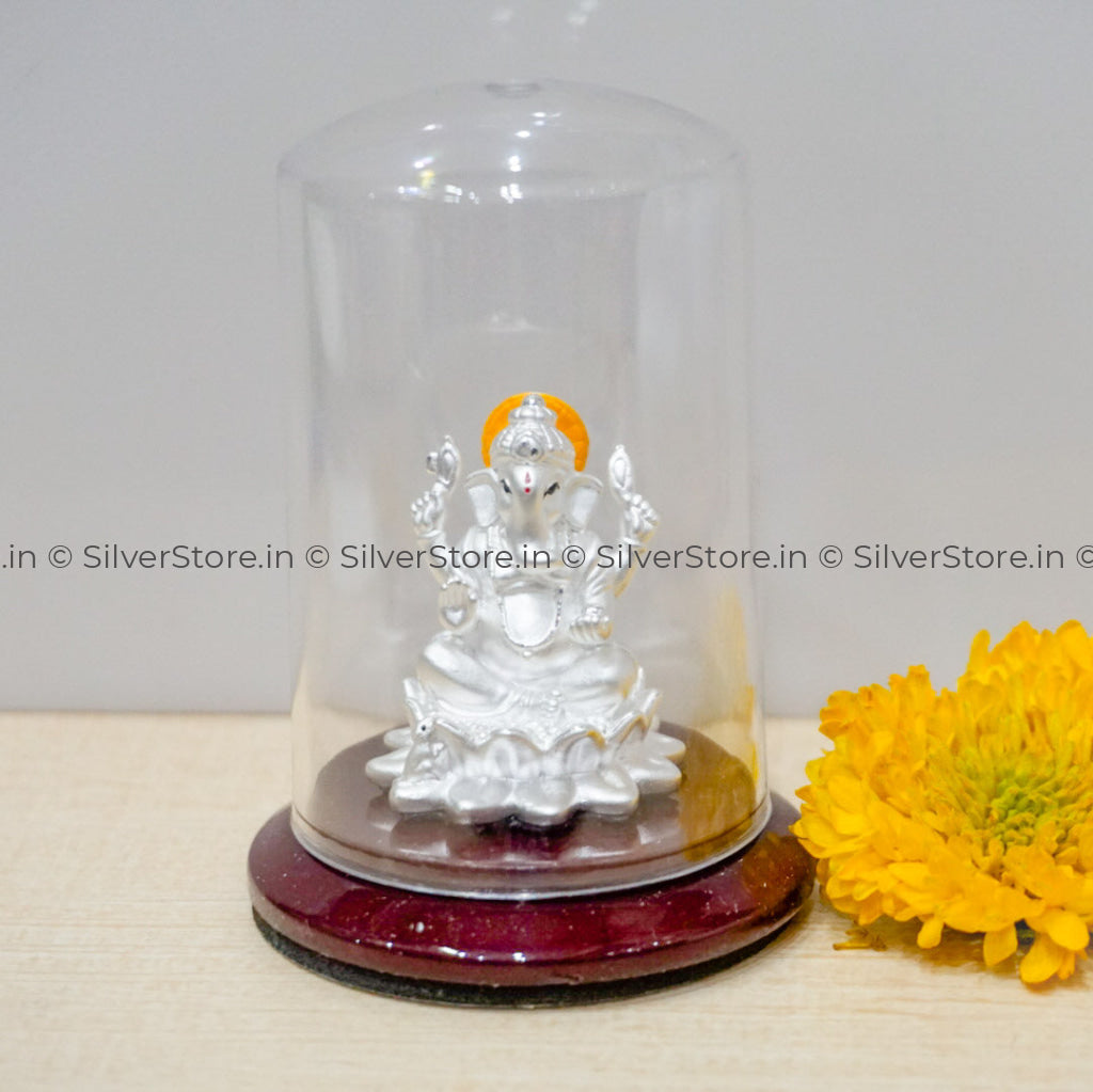 Silver Ganesh Idol - Ga13