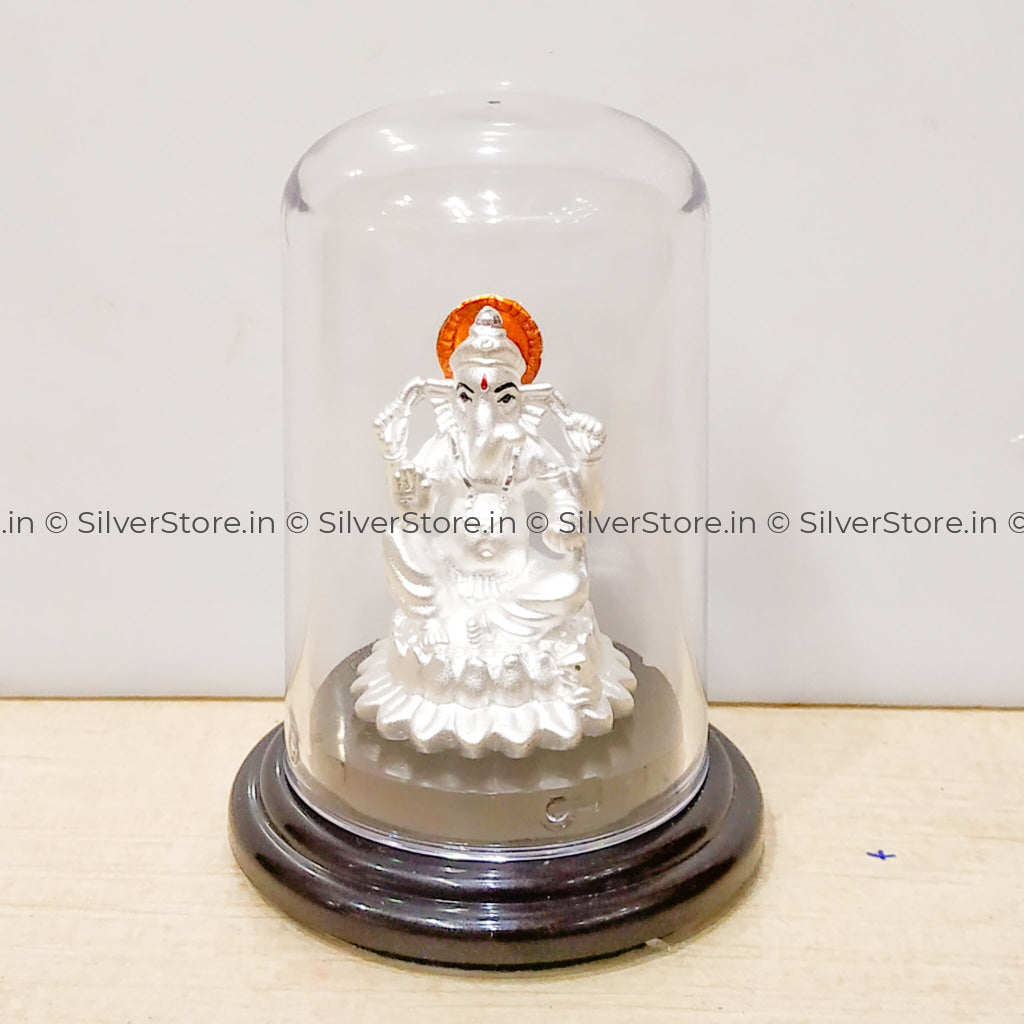 Silver Ganesh Idol - Ga24 Idols