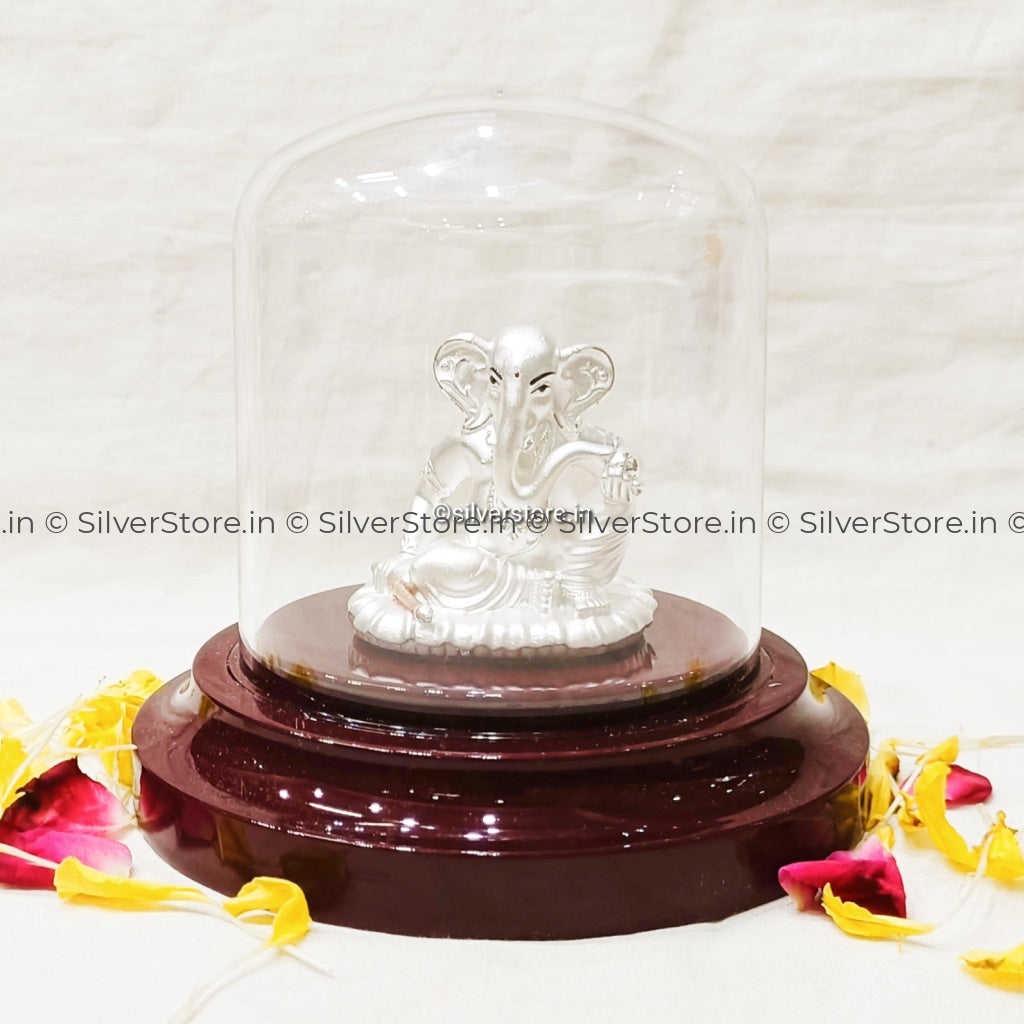 Silver Ganesh Idol - Ga40