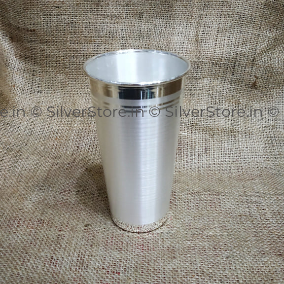 Silver Glass - Punjabi Lassi Glass Pattern 990 Bis Hallmarked Pure Silver