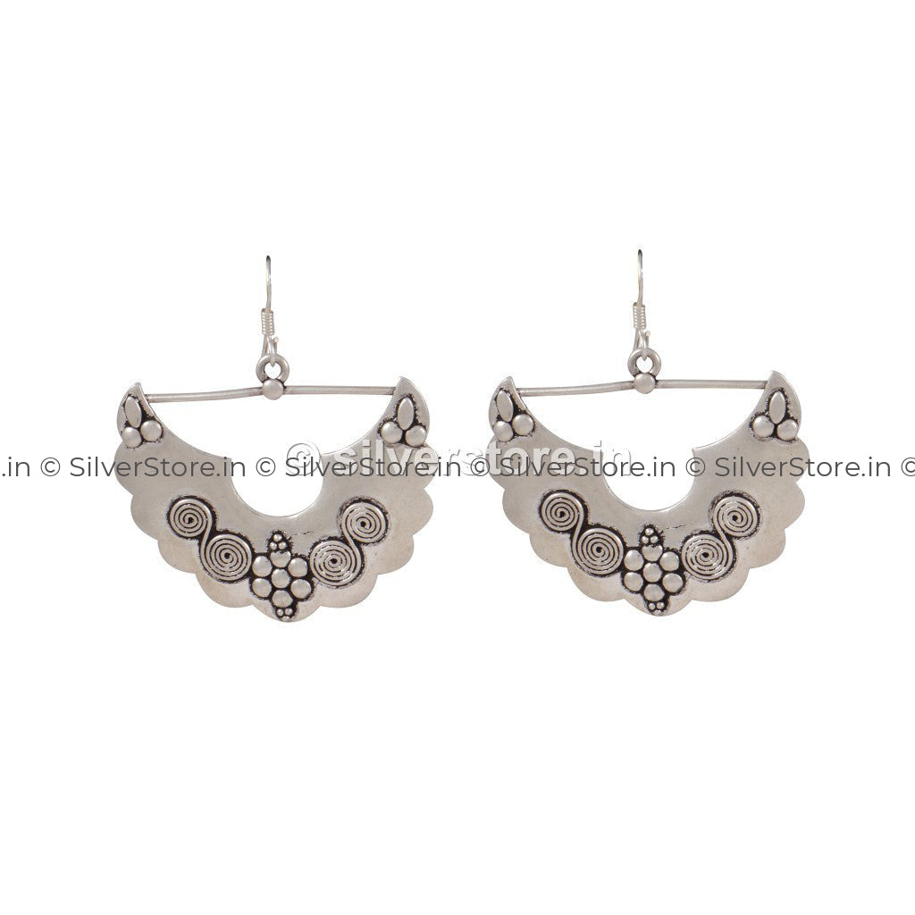 Silver Oxidized Dangle Earring Earing