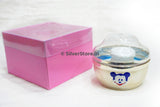 Silver Powder Box For Baby - With Puff Bis Hallmarked Gifts