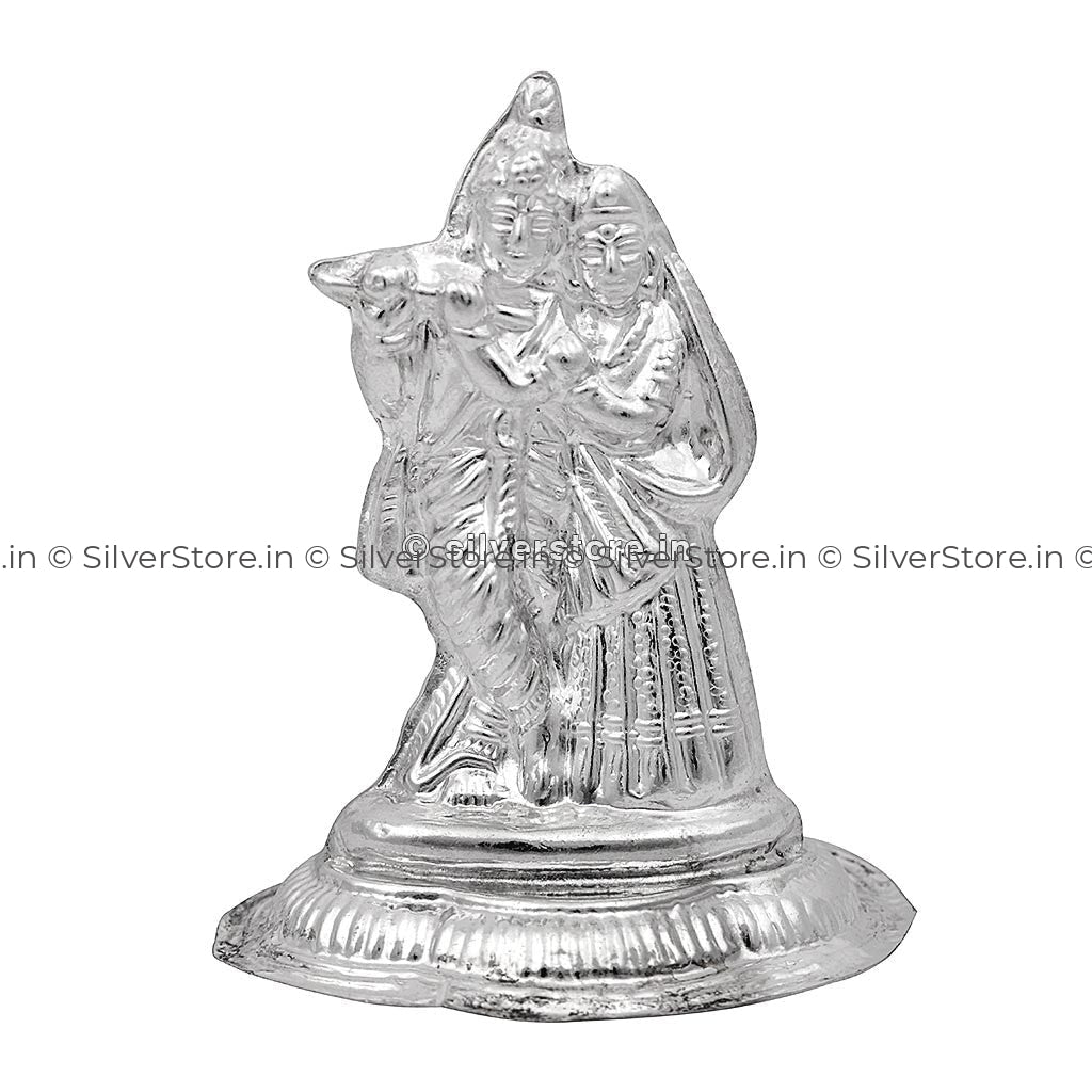 Silver Radha Krishna Idol