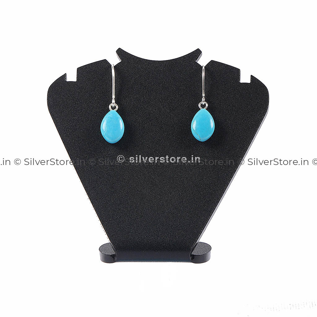 Turquoise Bead Silver Earings Earing