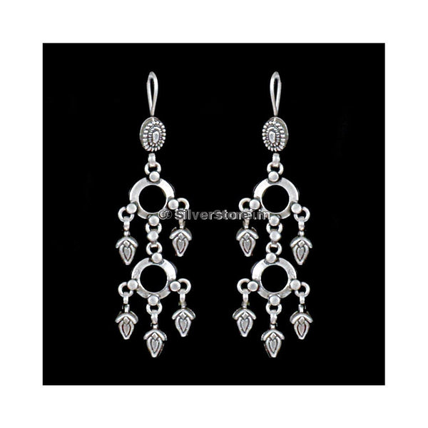 The Samatva Silver Earrings(Red)-Buy Temple Jewellery Earrings Online — KO  Jewellery