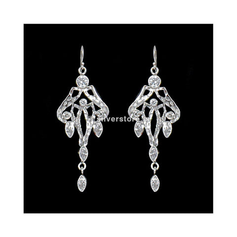 925 Antique White Silver Earrings Earing