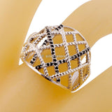 925 Jali Designed Fancy Ring Silver