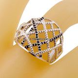 925 Jali Designed Fancy Ring Silver