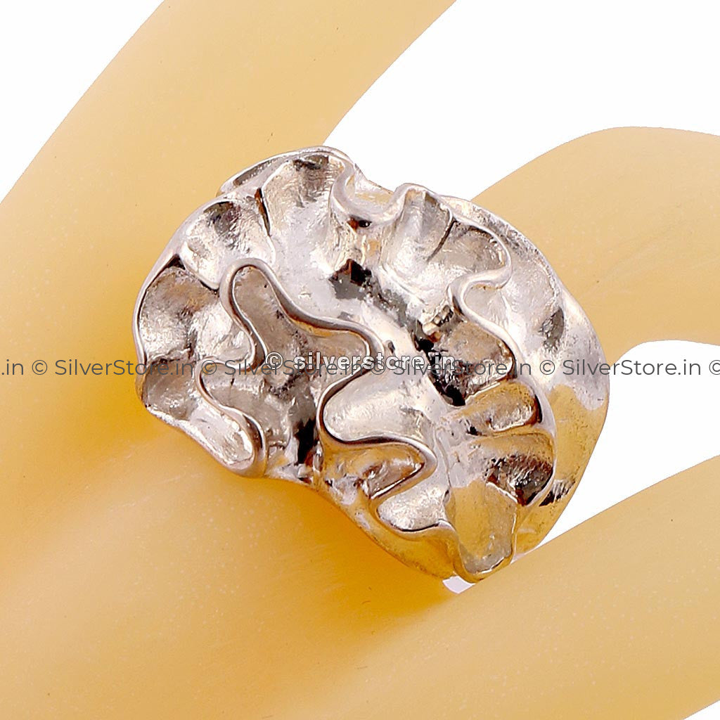 925 Latin Flower Designer Ring Silver