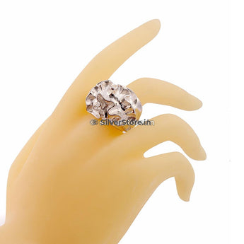 925 Latin Flower Designer Ring Silver