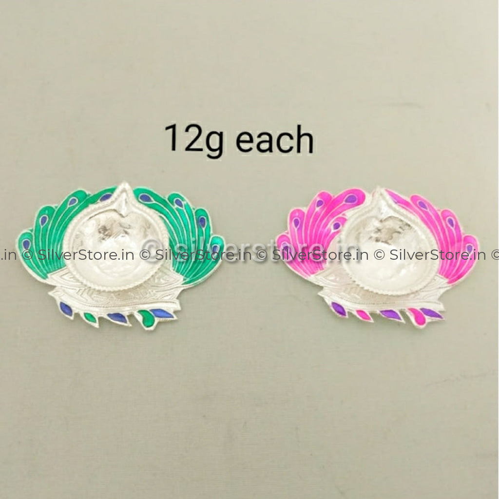 925 Silver Diya (Pack Of 2)