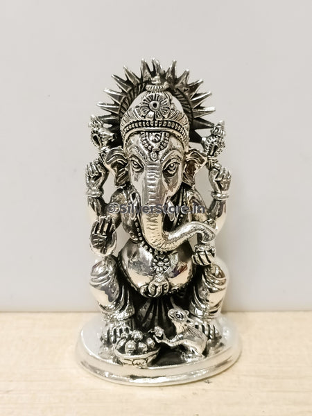 925 Silver Ganesh Idol Ganeshji Idol