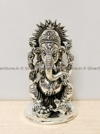 925 Silver Ganesh Idol Ganeshji Idol