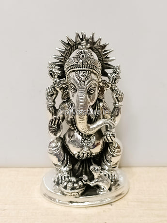 925 Silver Ganesh Idol Ganeshji Idol