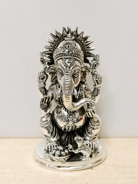 925 Silver Ganesh Idol Ganeshji Idol