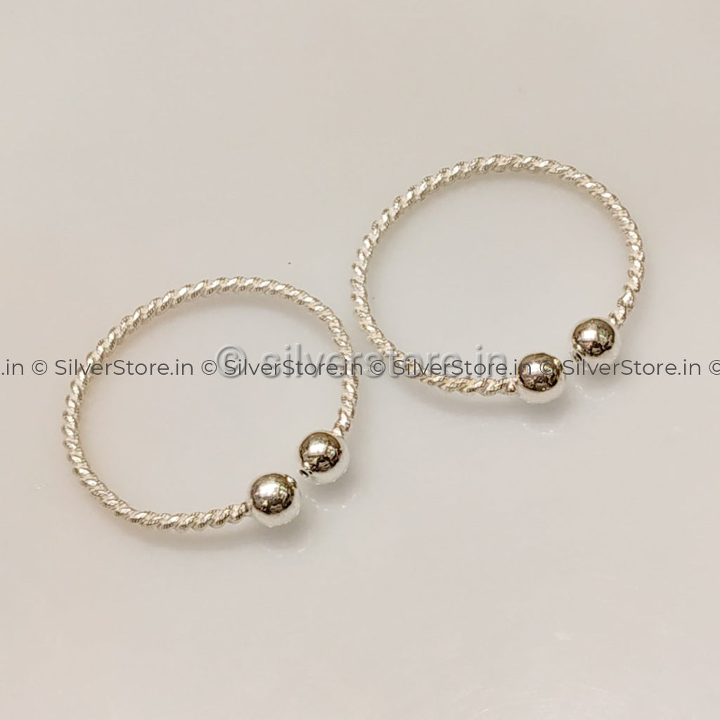 925 Silver Kada For New Born Baby - Adjustable Gifts