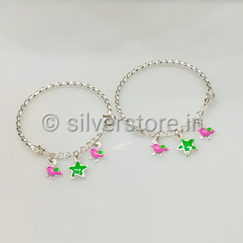 925 Silver Kada For New Born Baby - Non Adjustable Gifts