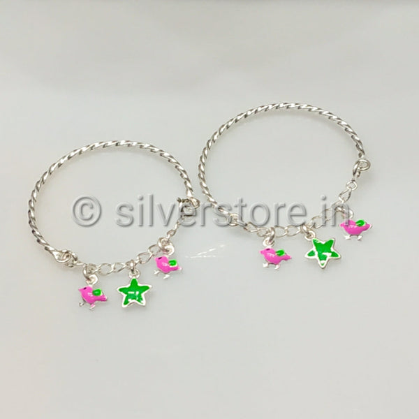 925 Silver Kada For New Born Baby - Non Adjustable Gifts