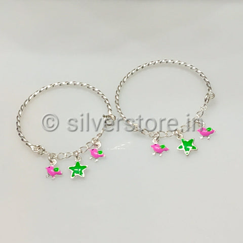 925 Silver Kada For New Born Baby - Non Adjustable Gifts