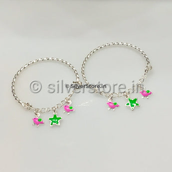 925 Silver Kada For New Born Baby - Non Adjustable Gifts