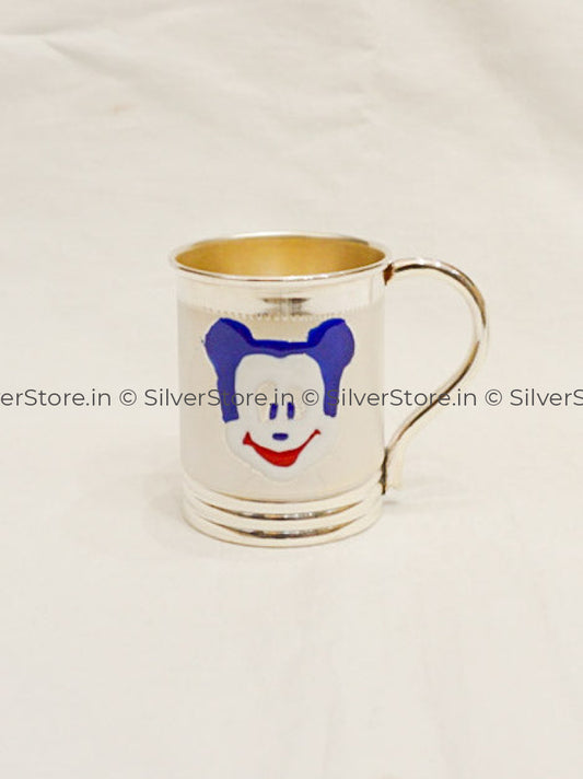 925 Silver Mug For Kid - Blue Color Coffee