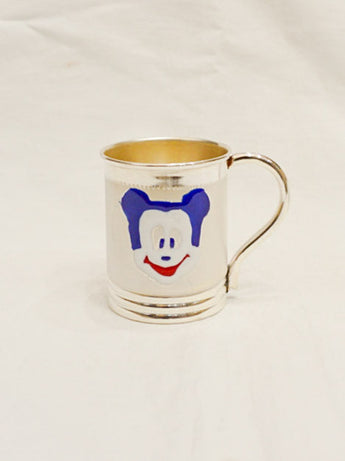 925 Silver Mug For Kid - Blue Color Coffee