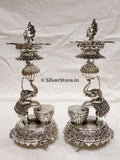 925 Silver - Samay Diya Elephant Pattern Silver