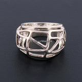 925 Stunning Random Line Sterling Silver Ring