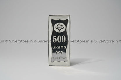 Silver bar with '500 Grams 999 Fine Silver