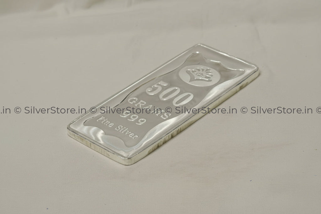 999 Pure silver bar -500 grams silver bar -990 bis hallmark silver bar