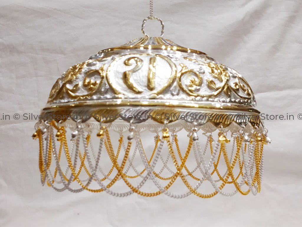 999 Pure Silver Chattar With Ganga Jamna Polish