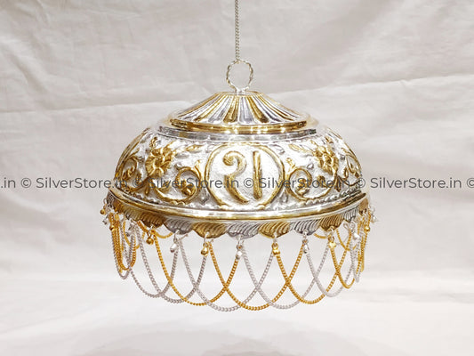 999 Pure Silver Chattar With Ganga Jamna Polish