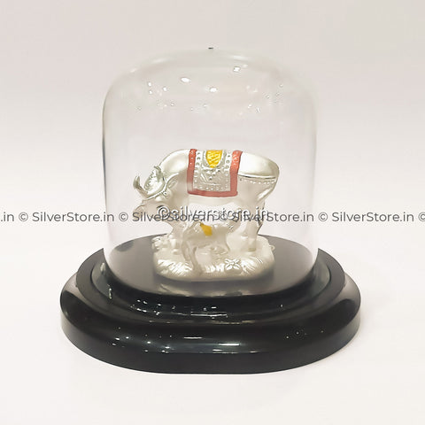 999 Pure Silver Cow Idol / Kamdhenu Cow And Calf Idol