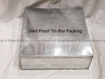 999 Pure Silver Dinner Set / Thali - Ashapura Pattern With Bis Hallmark Silver Dinner Set