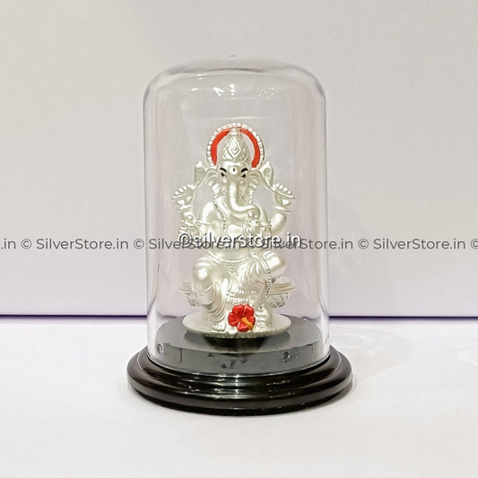 999 Pure Silver Ganesh Idol - Ga27 Idols
