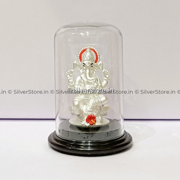 999 Pure Silver Ganesh Idol - Ga27 Idols