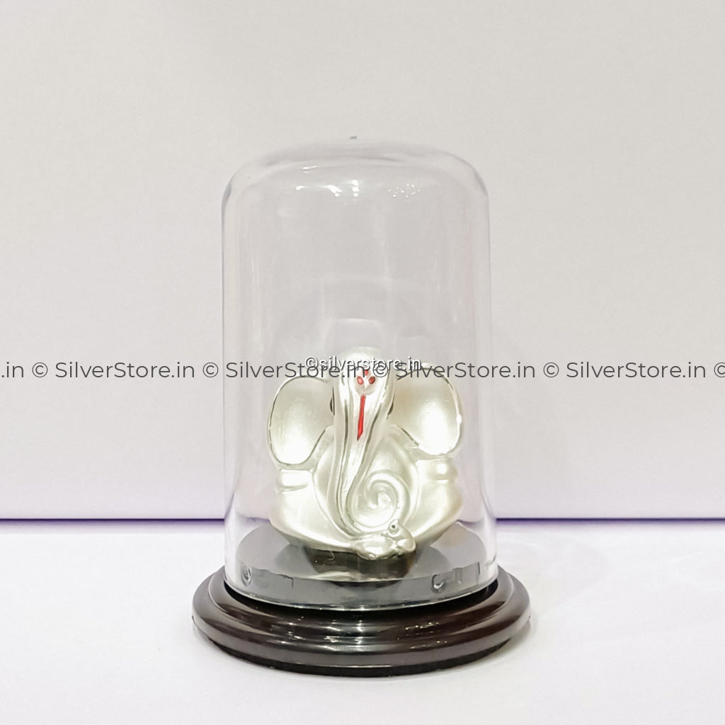 999 Pure Silver Ganesh Idol - Ga28 Idols