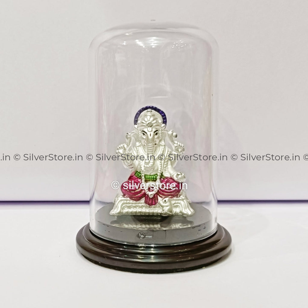 999 Pure Silver Ganesh Idol - Ga30 Idols