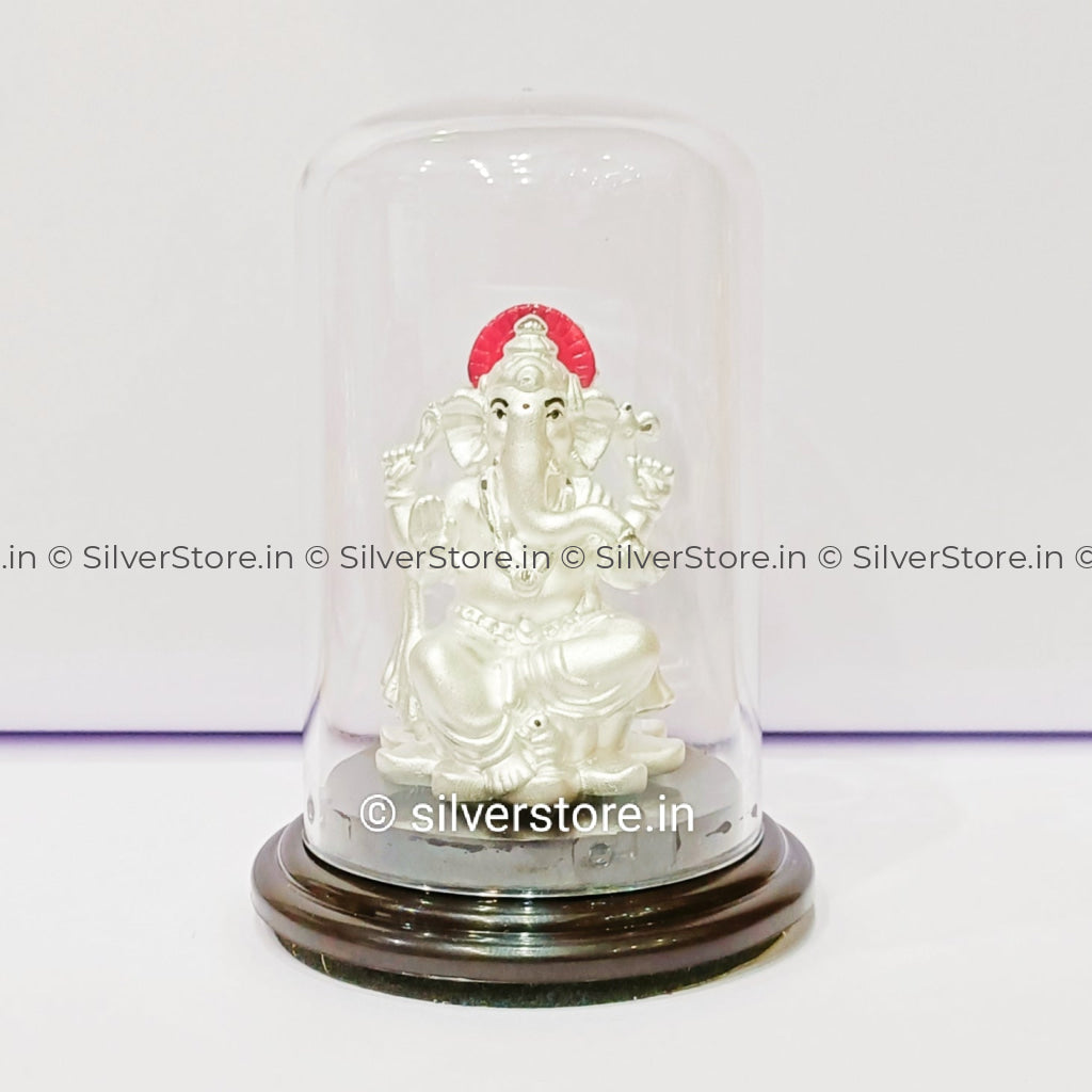 999 Pure Silver Ganesh Idol - Ga32 Idols