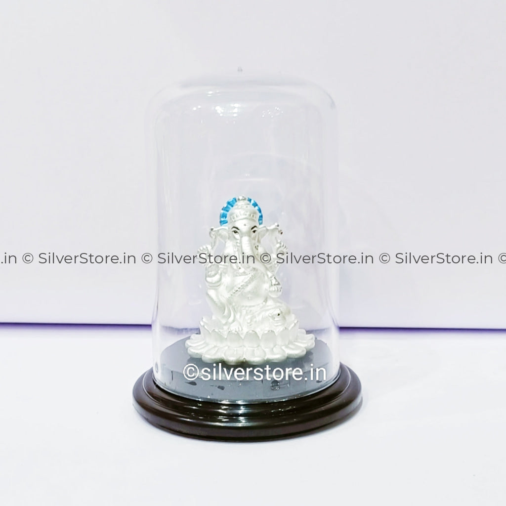 999 Pure Silver Ganesh Idol - Ga33 Idols