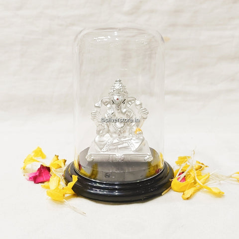 999 Pure Silver Ganesh Idol - Ga44 Idols